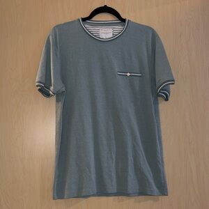 Denim & Flower Teal Short Sleeve Tee with Pocket